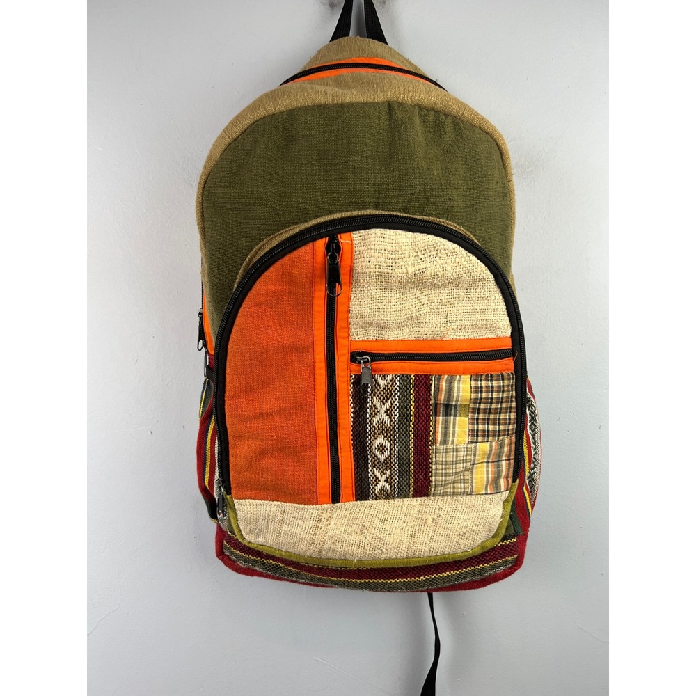 Rising International Patchwork Cotton Backpack Hippie Boho Festival